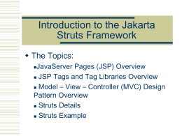 Introduction to the Jakarta STRUTS Framework