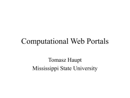 Computational Web Portals - High Performance Computing