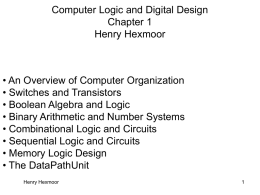 CS 315: Computer Logic and Digital Design