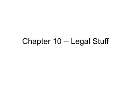 Chapter 10 – Legal Stuff