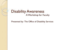Disability Awareness - University of Tennessee