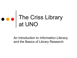 The University Library UNO