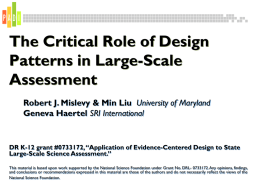 Leveraging Evidence-Centered Design Within Scenario