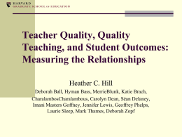 Assessing the Mathematical Quality of Instruction