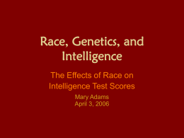 Race, Genetics, and Intelligence