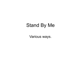 Stand By Me - Frank Markovich