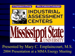Industrial Assessment Center - Mississippi State University