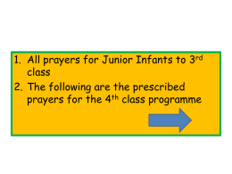Fourth Class - Prayers and Songs