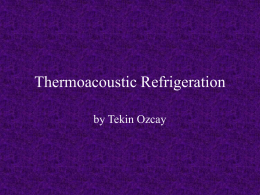 Thermoacoustic Refrigeration