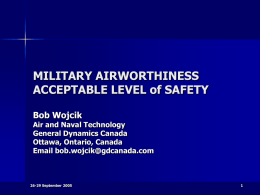 MILITARY AIRWORTHINESS ACCEPTABLE LEVEL of SAFETY
