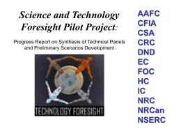 Technology Foresight Pilot Project
