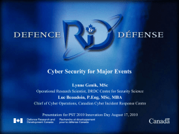 Cyber Security for Major Events