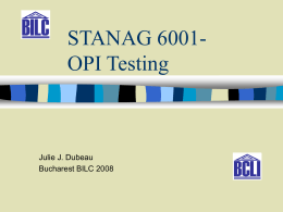STANAG 6001 Testing
