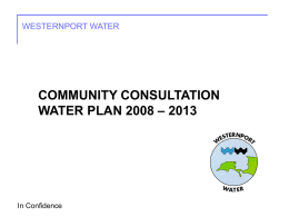 WESTERPORT WATER - Essential Services Commission