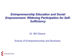 Entrepreneurship Education in South