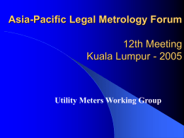 Asia-Pacific Legal Metrology Forum