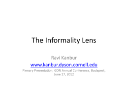 Urbanization and Poverty Through the Informality Lens