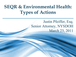 Justin Pfeiffer, Esq. Senior Attorney, NYSDOH October 20, 2010