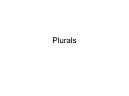 Plurals - Weebly