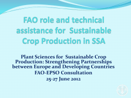 FAO/EPSO consultation