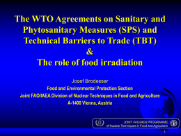 WTO TBT SPS - European Food Safety