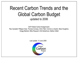 ppt, 3.1 Mb - Global Carbon Project