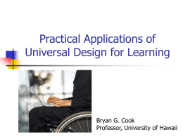 Universal Design for Learning - University of Hawaii at Hilo