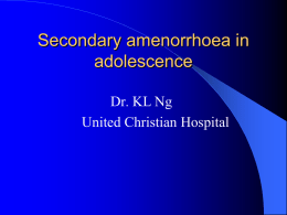 Secondary Amennorhea
