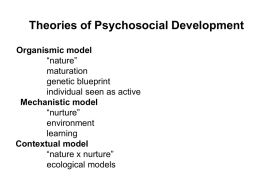 Theories of Psychosocial Development