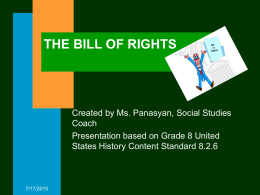 THE BILL OF RIGHTS (Adopted for ESL students)