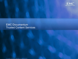 EMC Documentum Trusted Content Services