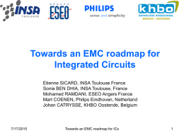 Towards an EMC Roadmap for ICs