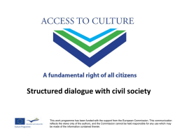 Structured dialogue with civil society