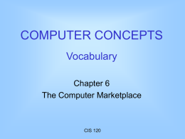COMPUTER CONCEPTS Vocabulary