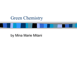 Green Chemistry - ERI people pages