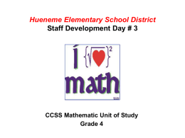 Hueneme Elementary School DistrictStaff Development Day