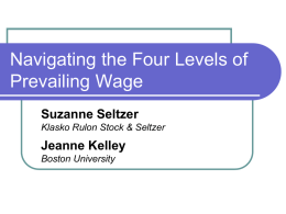 Navigating the Four Levels of Prevailing Wage