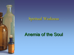 Spiritual Weakness