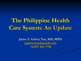 Philippine Health Care Status: