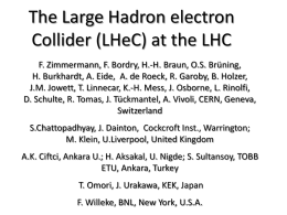 The Large Hadron electron Collider (LHeC) at the LHC