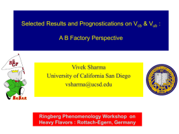 Selected Results and Prognostications on Vcb & Vub