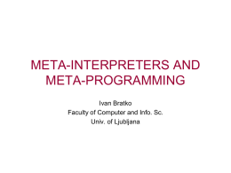 META-INTERPRETERS AND META