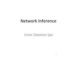 Network Inference - University of Glasgow :: School of
