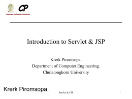 Introduction to Servlet & JSP
