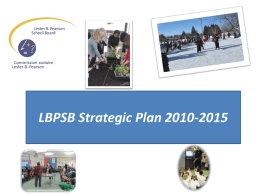 LBPSB Strategic Plan 2010-2015
