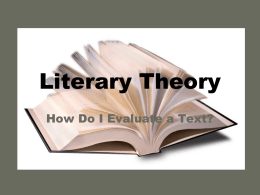 Literary Theory - Frontier High School Library