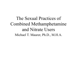 The Sexual Practices of Combined Methamphetamine and