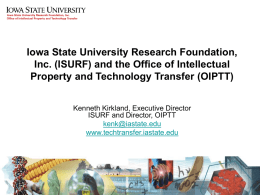 Iowa State University Research Foundation, Inc. (ISURF