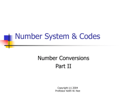 Number System & Codes