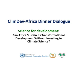 ClimDev-Africa Dinner Dialogue
